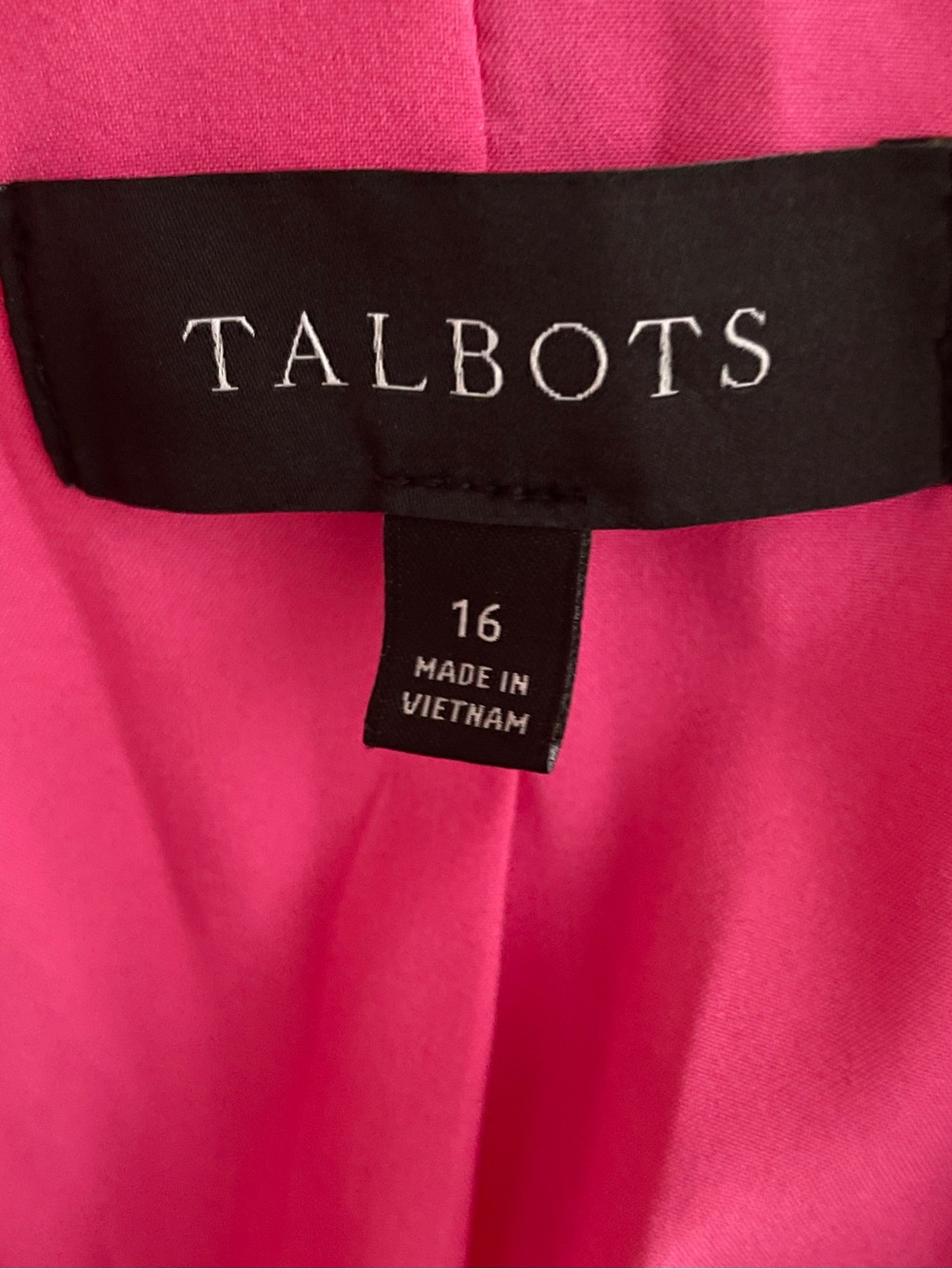 Talbots Pink Jacket Blazer Women's Size 16 Office Business Casual - Picture 8 of 11